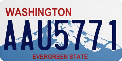 WA license plate AAU5771