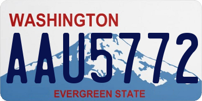 WA license plate AAU5772