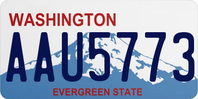 WA license plate AAU5773