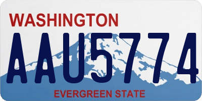 WA license plate AAU5774