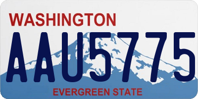 WA license plate AAU5775