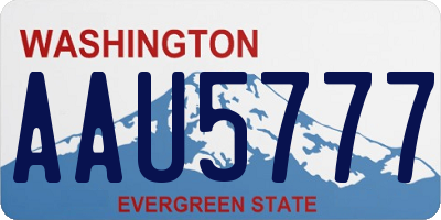 WA license plate AAU5777