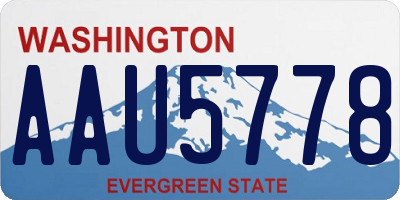 WA license plate AAU5778