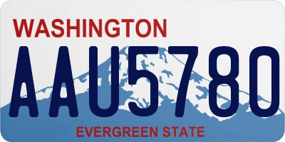 WA license plate AAU5780