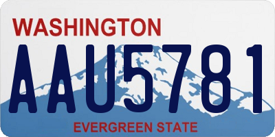 WA license plate AAU5781