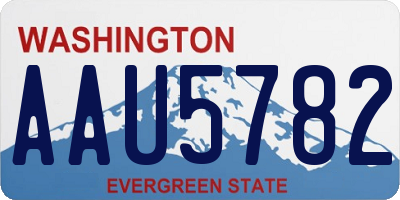 WA license plate AAU5782