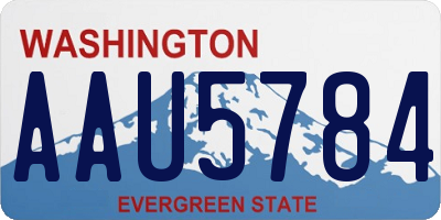 WA license plate AAU5784