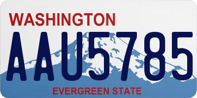 WA license plate AAU5785