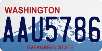 WA license plate AAU5786