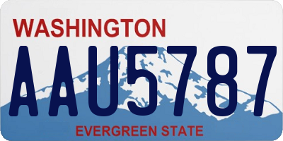 WA license plate AAU5787