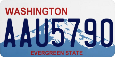 WA license plate AAU5790