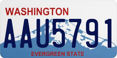 WA license plate AAU5791