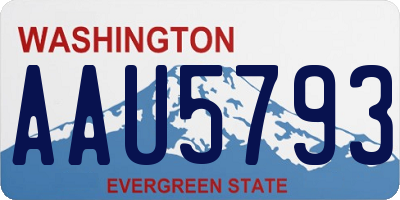 WA license plate AAU5793