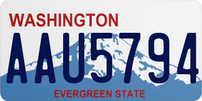 WA license plate AAU5794