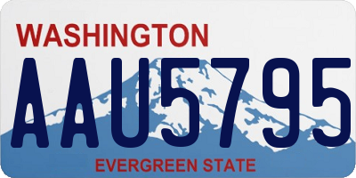 WA license plate AAU5795