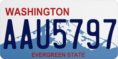 WA license plate AAU5797