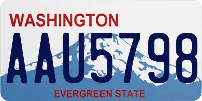 WA license plate AAU5798