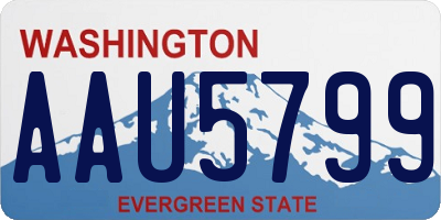 WA license plate AAU5799