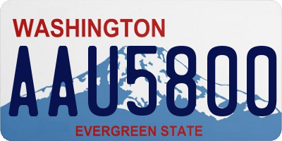 WA license plate AAU5800