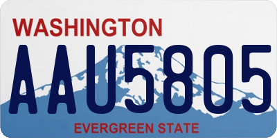 WA license plate AAU5805