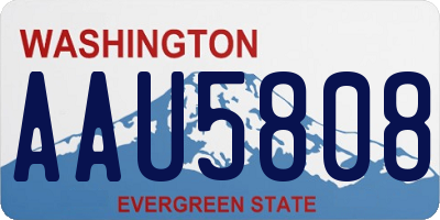 WA license plate AAU5808