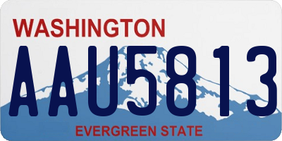 WA license plate AAU5813