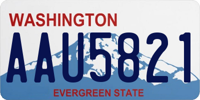WA license plate AAU5821
