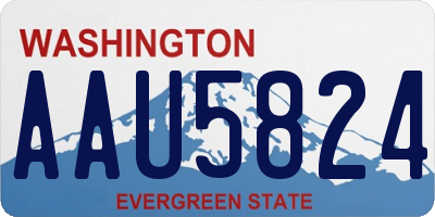 WA license plate AAU5824