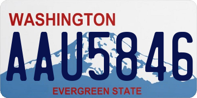 WA license plate AAU5846