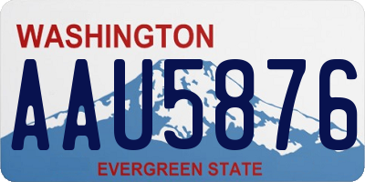 WA license plate AAU5876