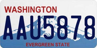 WA license plate AAU5878