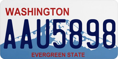 WA license plate AAU5898