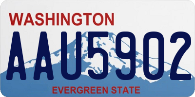 WA license plate AAU5902