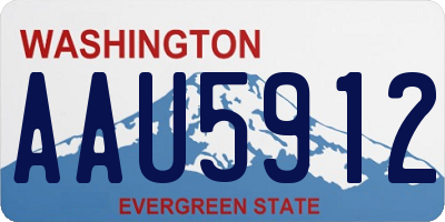 WA license plate AAU5912