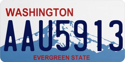 WA license plate AAU5913