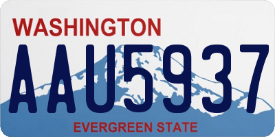 WA license plate AAU5937