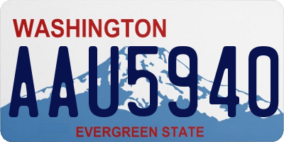 WA license plate AAU5940