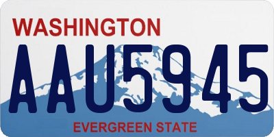 WA license plate AAU5945