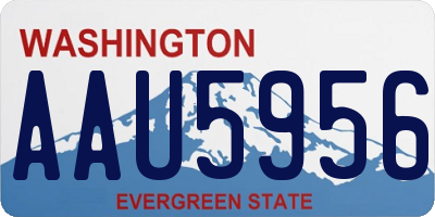 WA license plate AAU5956