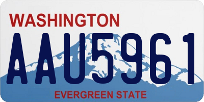 WA license plate AAU5961