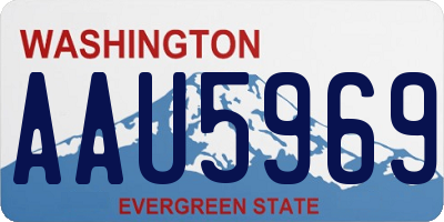 WA license plate AAU5969