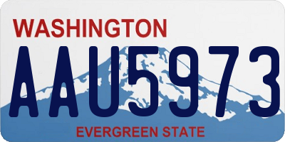 WA license plate AAU5973