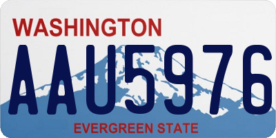 WA license plate AAU5976