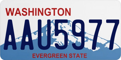 WA license plate AAU5977