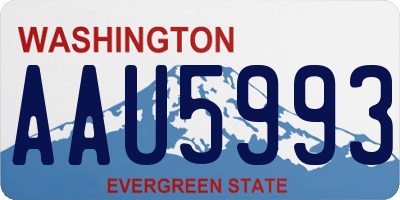 WA license plate AAU5993