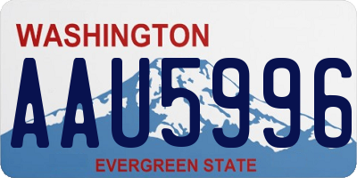 WA license plate AAU5996