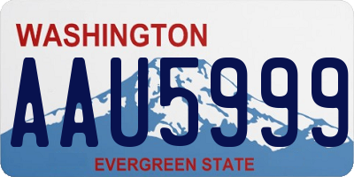 WA license plate AAU5999
