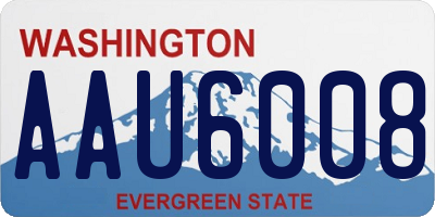 WA license plate AAU6008