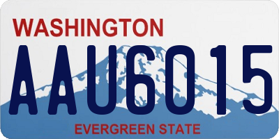 WA license plate AAU6015
