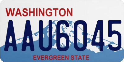 WA license plate AAU6045